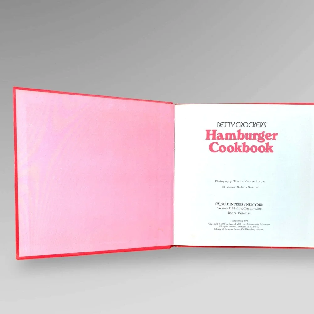 Betty Crocker Hamburger Cookbook 1973 Vintage Recipe‎ Book First Printing